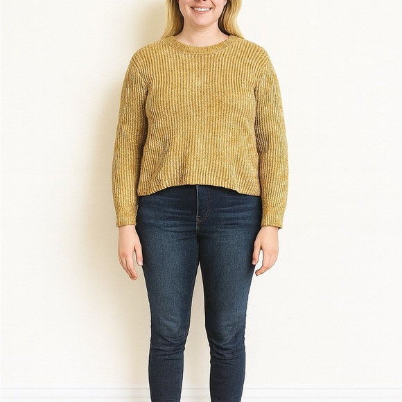 Cotton On Size Small Yellow Cropped Bohemian Style Sweater - Picture 1 of 6